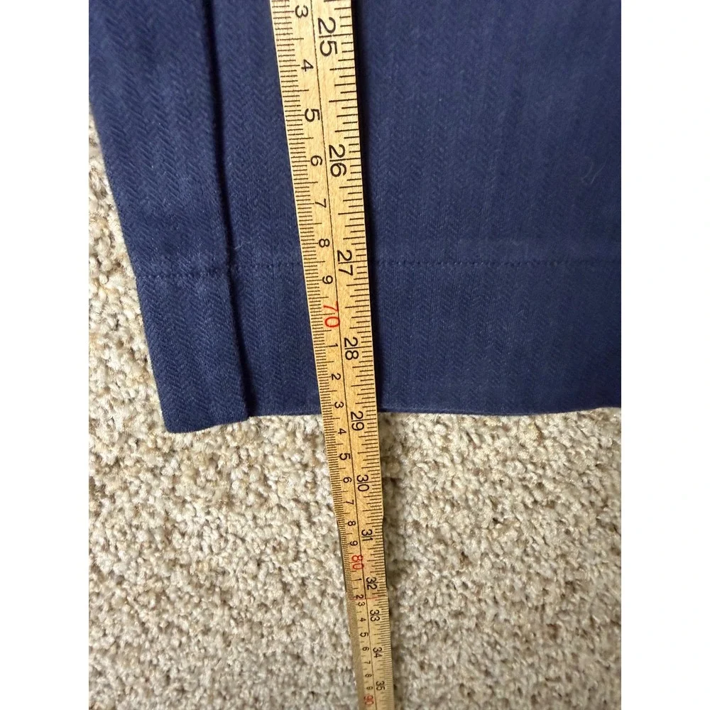 Banana Republic Mens Navy Blue Herringbone Cargo Pants Elastic Waist Size Medium